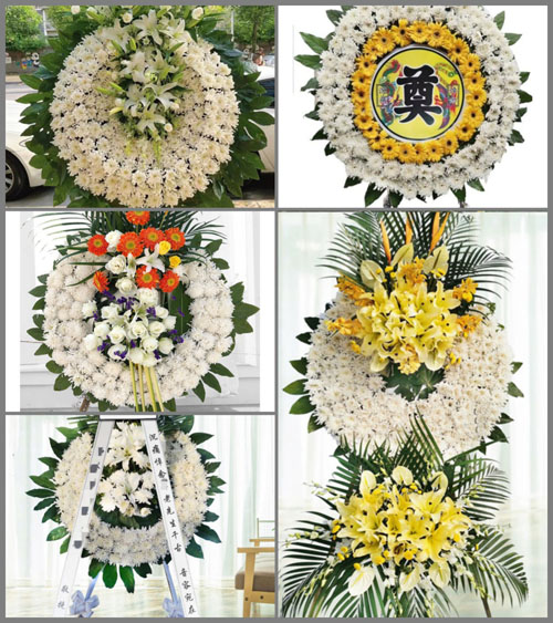 浙江省丽水莲都区碧湖镇平一村花圈速递